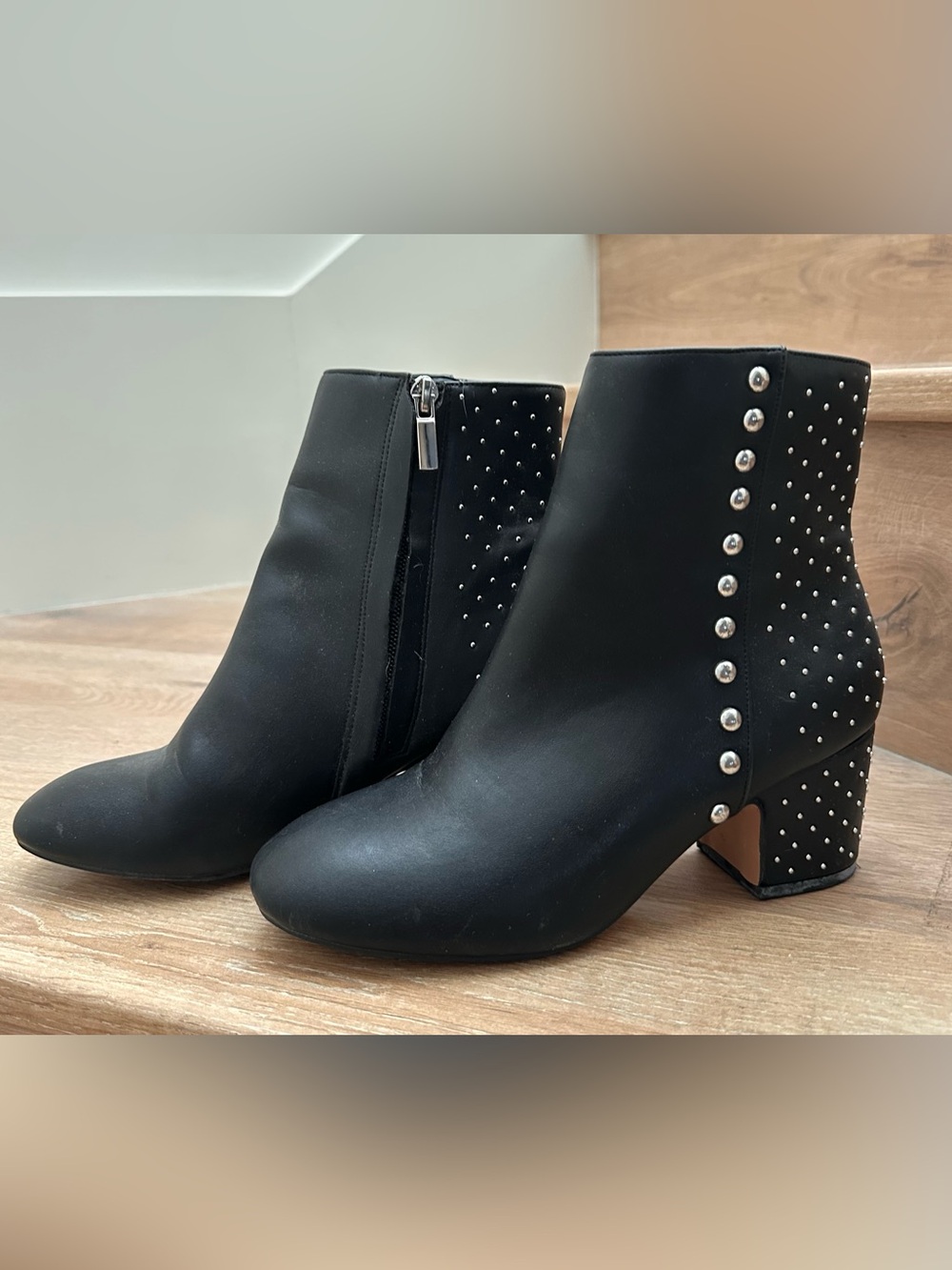 Kurt Geiger Taio Studded Block Heeled Ankle Boots